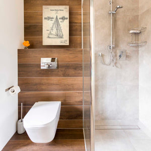 'Sailboat Blueprint Patent Parchment' Canvas Wall Art,12 x 18