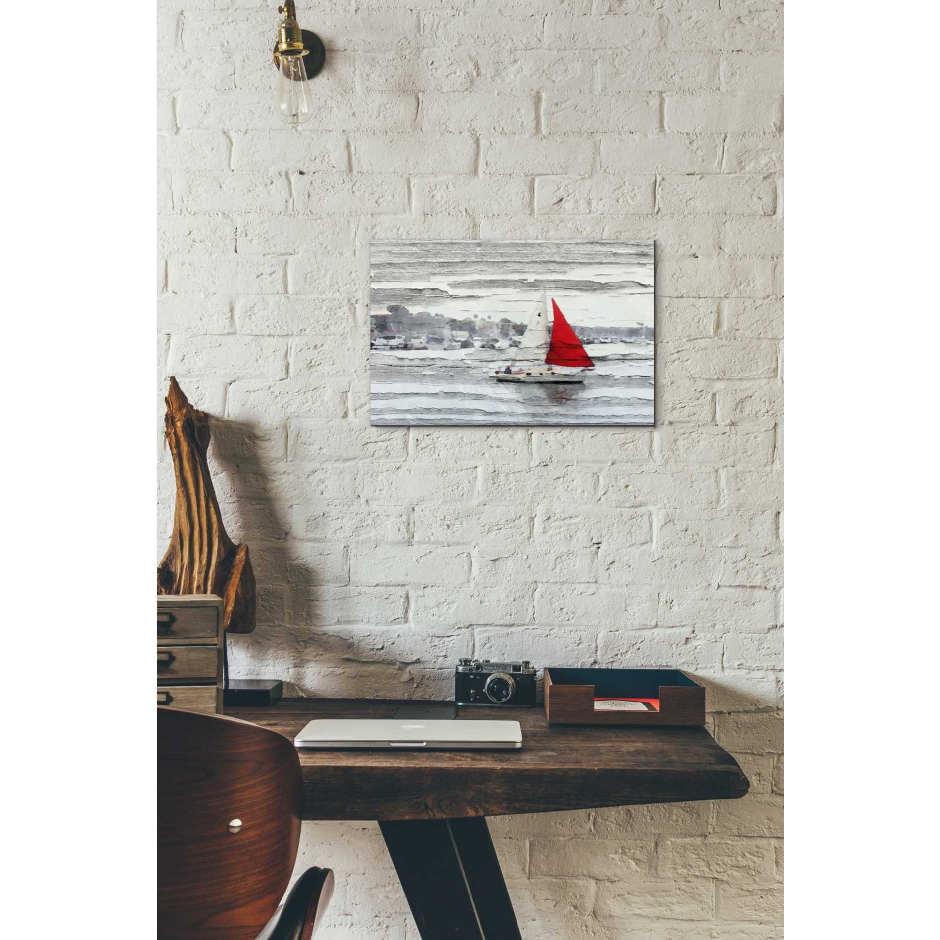 'Scarlet Sails' by Irena Orlov, Canvas Wall Art,18 x 12