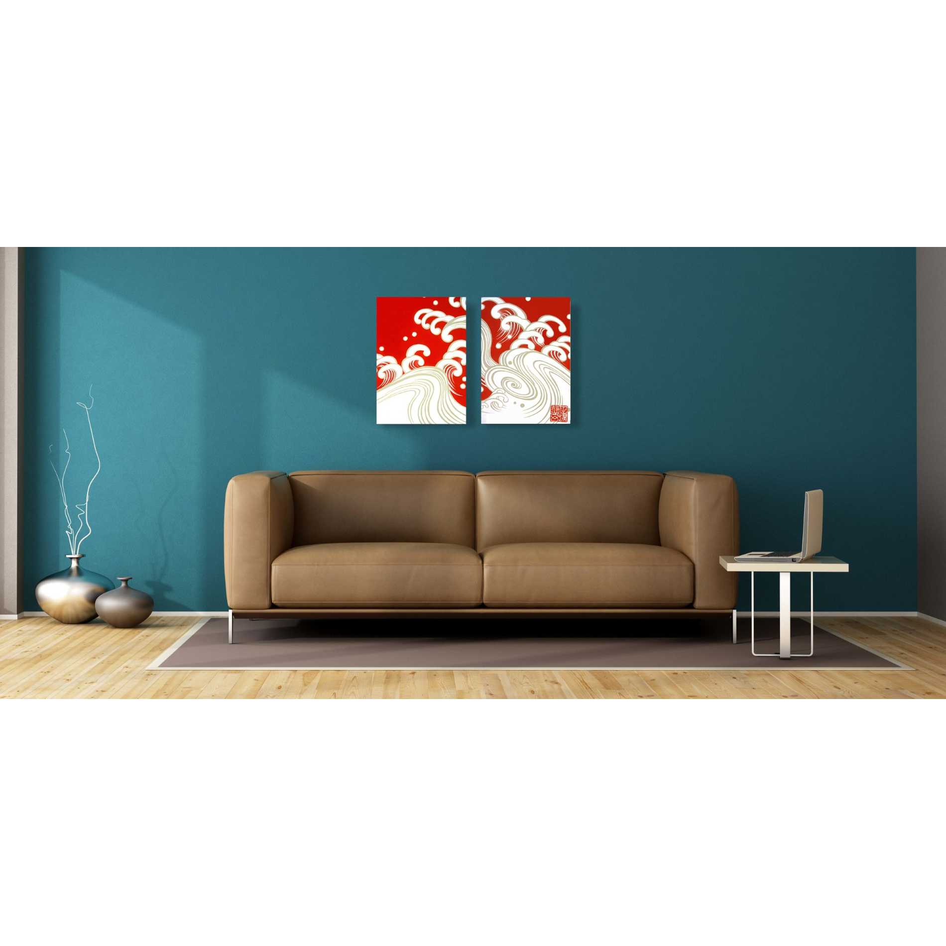 'Wave A' by Zigen Tanabe, Giclee Canvas Wall Art
