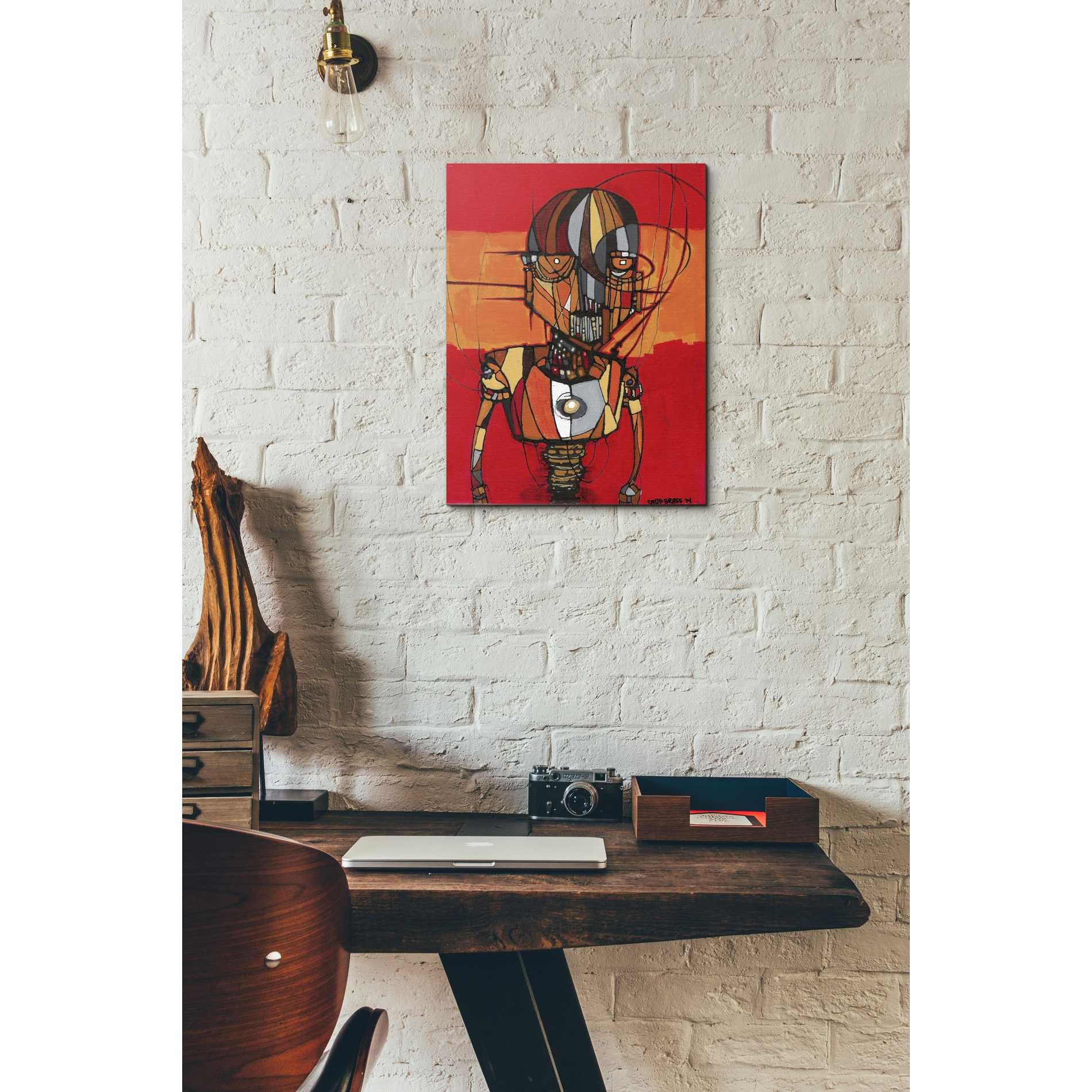 'Segmented Man Orange' by Craig Snodgrass, Canvas Wall Art,12 x 18