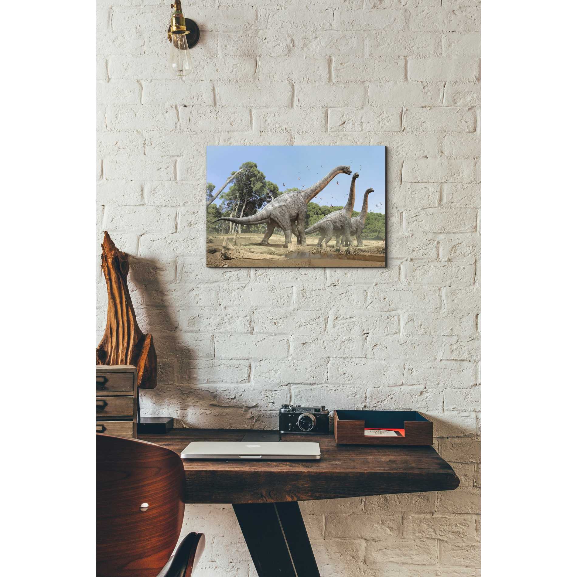 'Brachiosaurus' Canvas Wall Art,12 x 18