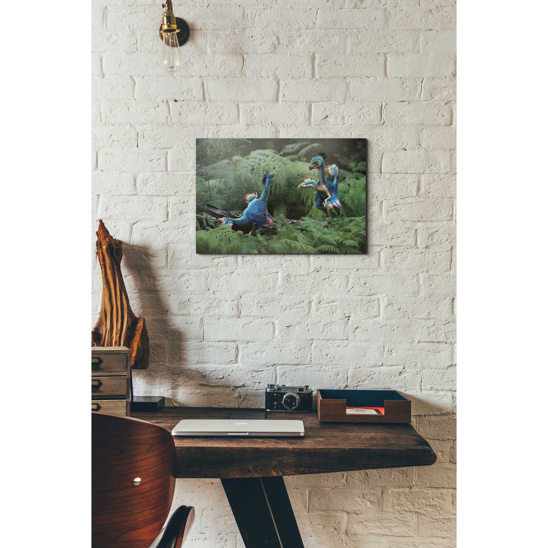 'Caudipteryx' Canvas Wall Art,12 x 18