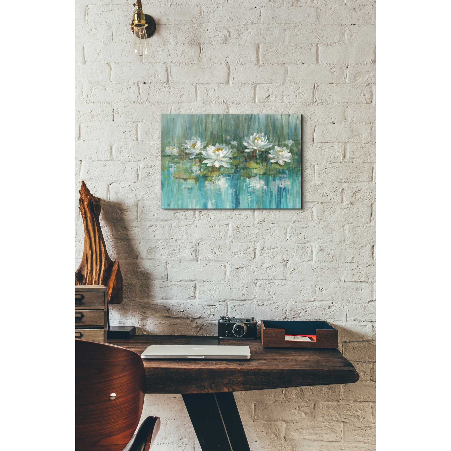 'Water Lily Pond' by Danhui Nai, Canvas Wall Art,12 x 18