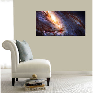 'Messier 66' Hubble Space Telescope Canvas Wall Art,12 x 24