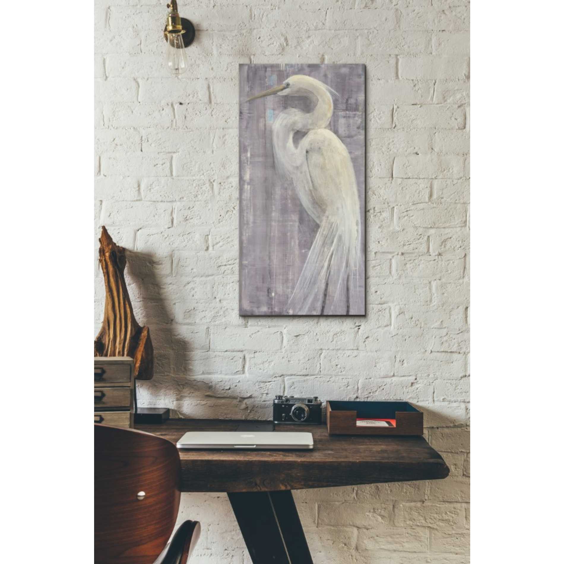 'Coastal Egret II Legs' by Albena Hristova, Canvas Wall Art,12 x 24