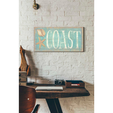 Image of 'Pastel Coast' by Daphne Brissonet, Canvas Wall Art,12 x 24