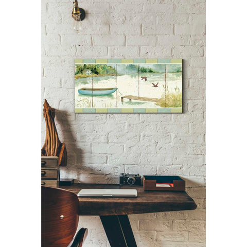 Image of 'Lakeside Dock' by Daphne Brissonet, Canvas Wall Art,12 x 24