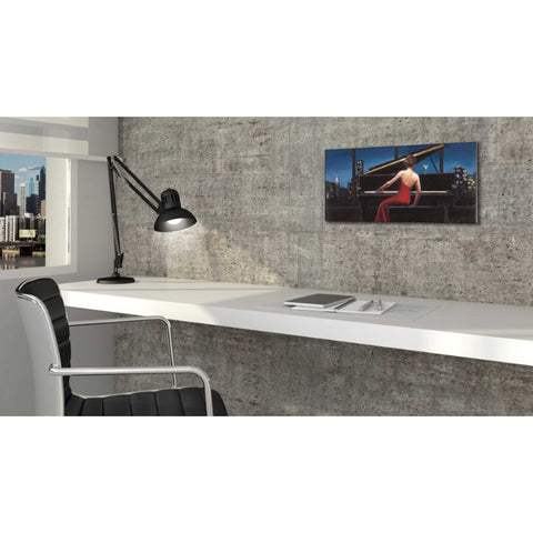 Image of 'Lady in Red' by Marco Fabiano, Canvas Wall Art,24 x 12