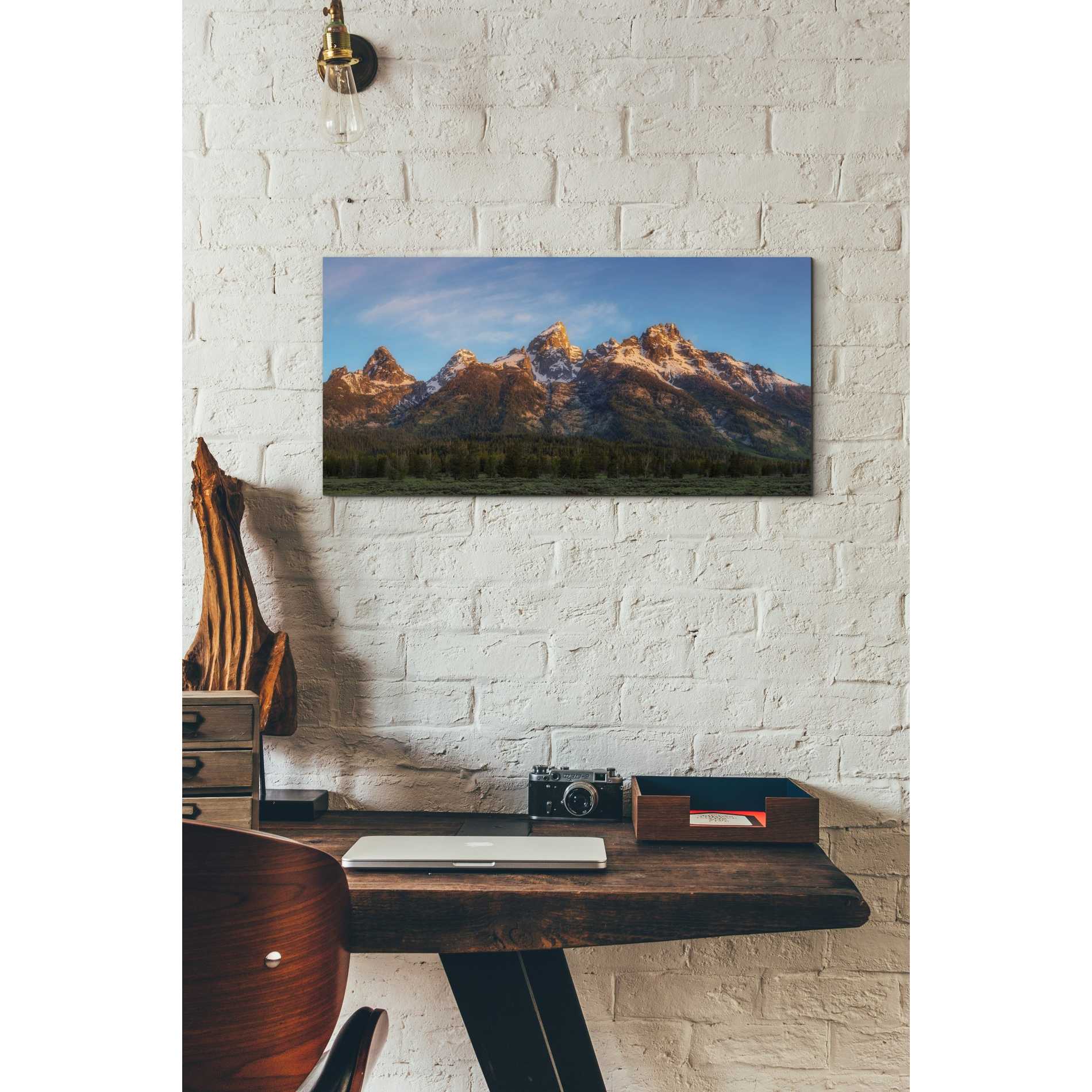 'Tetons First Light' by Darren White, Canvas Wall Art,12 x 24