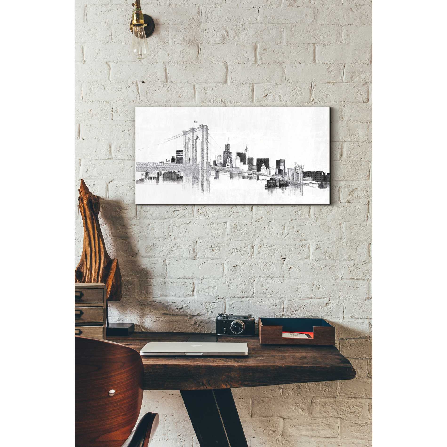 'Skyline Crossing Silver' by Avery Tillmon, Canvas Wall Art,12 x 24