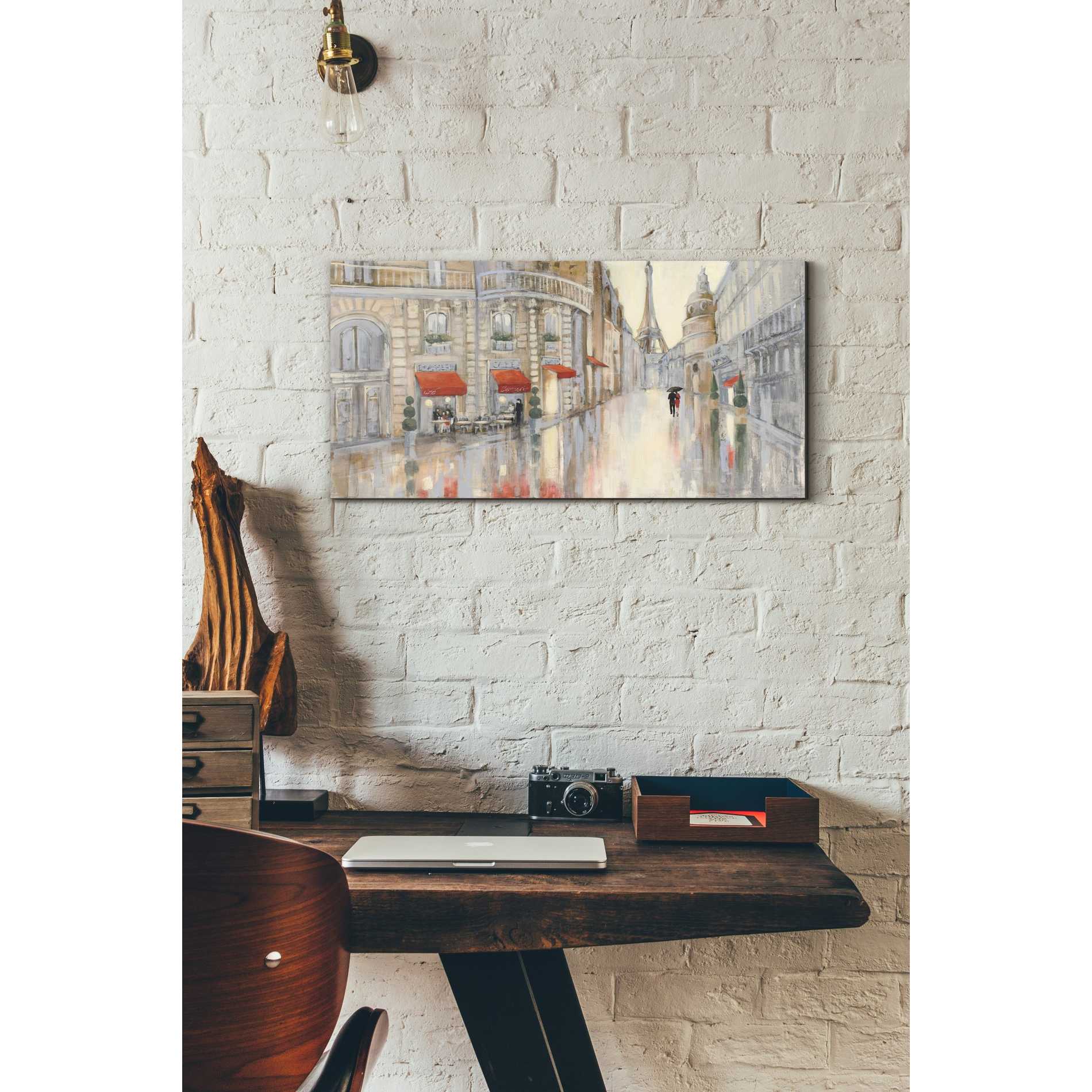 'Touring Paris Couple' by Julia Purinton, Canvas Wall Art,12 x 24