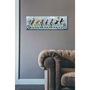 'Mutley Crew on Tandem' by Fab Funky Canvas Wall Art,12 x 36