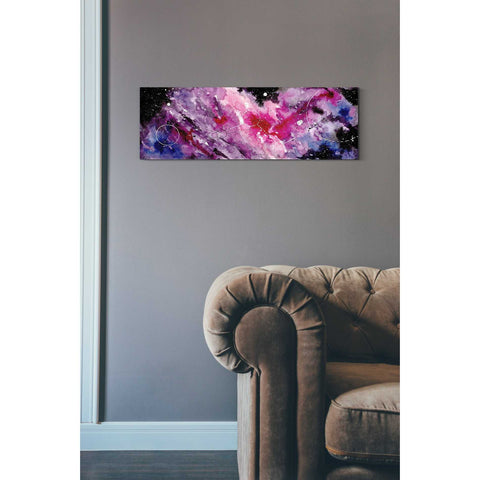 Image of 'Watercolor Nebula Fushia' by Craig Snodgrass, Canvas Wall Art,12 x 36