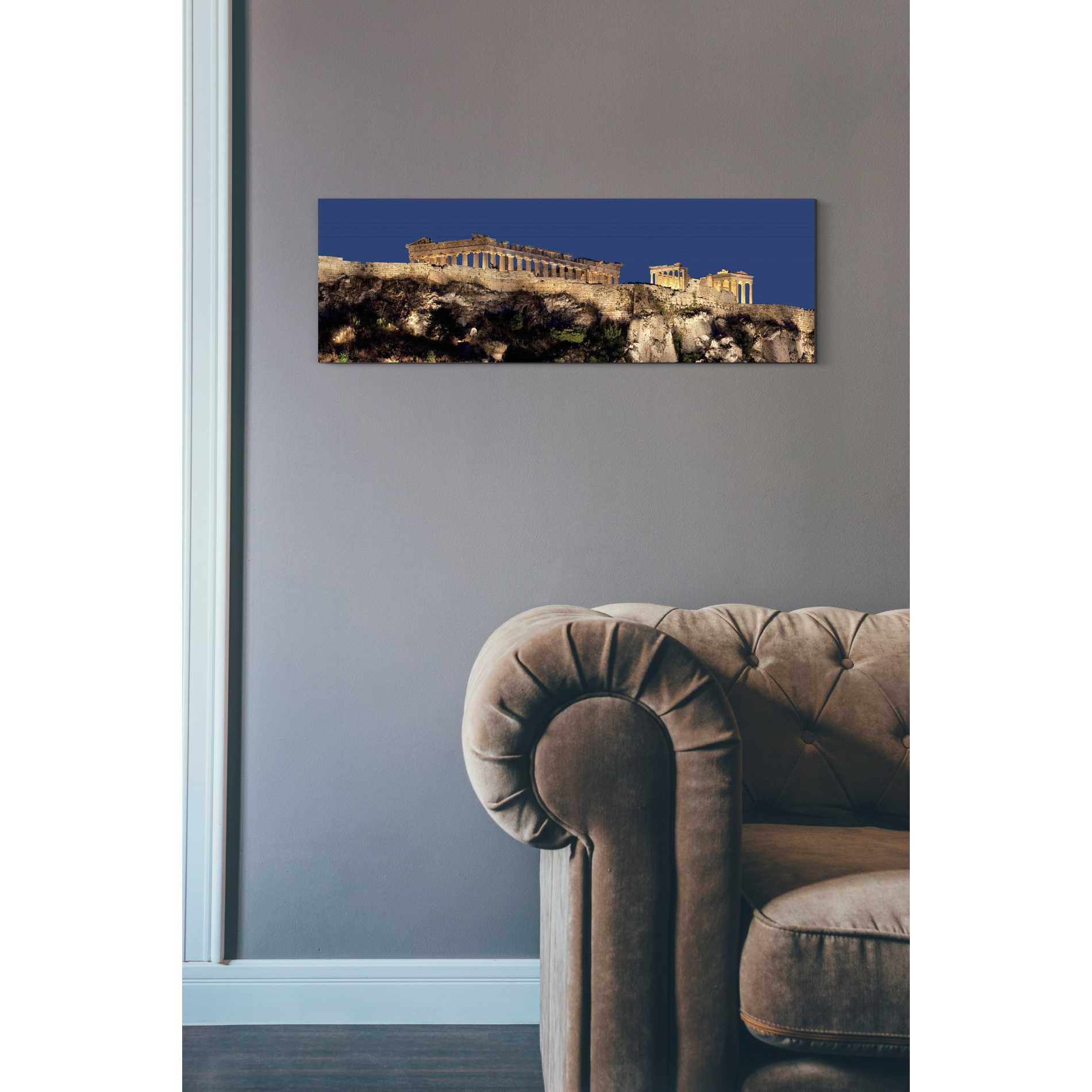 'Hellenic Spotlight,' Canvas Wall Art,12 x 36