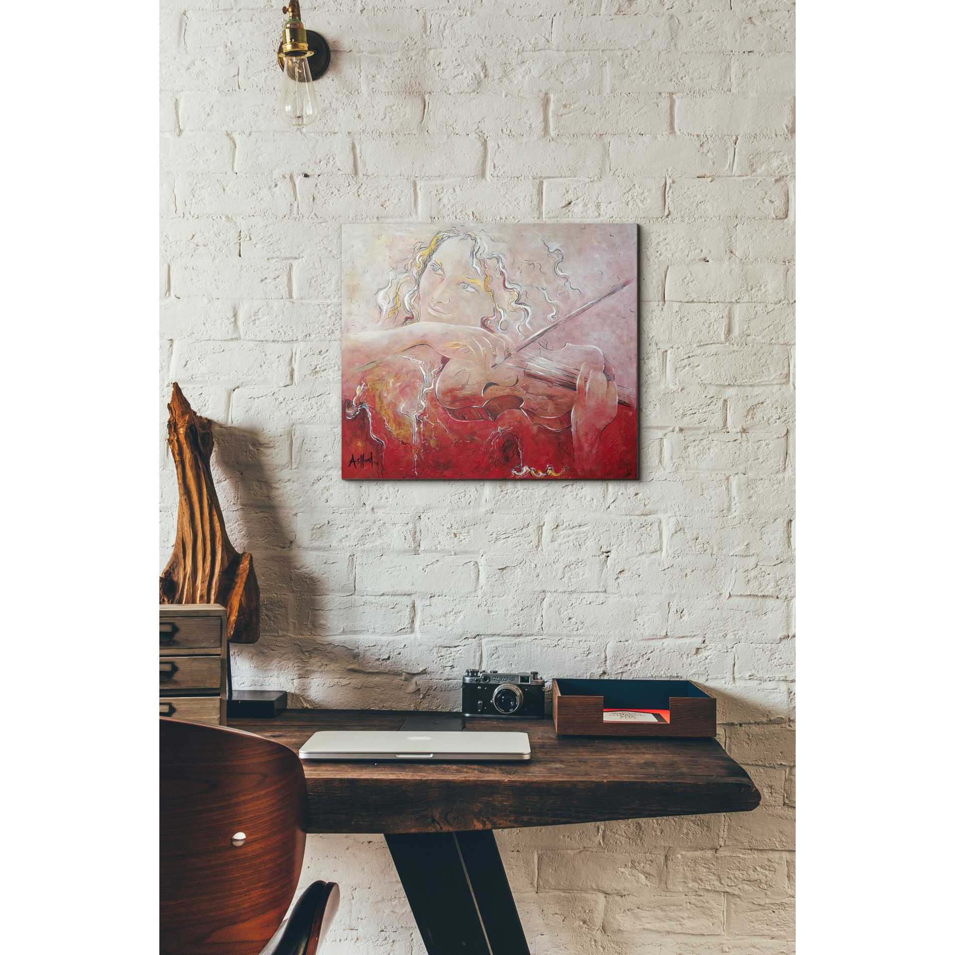 'Violinist' by Samedin Asllani, Canvas Wall Art,16 x 18