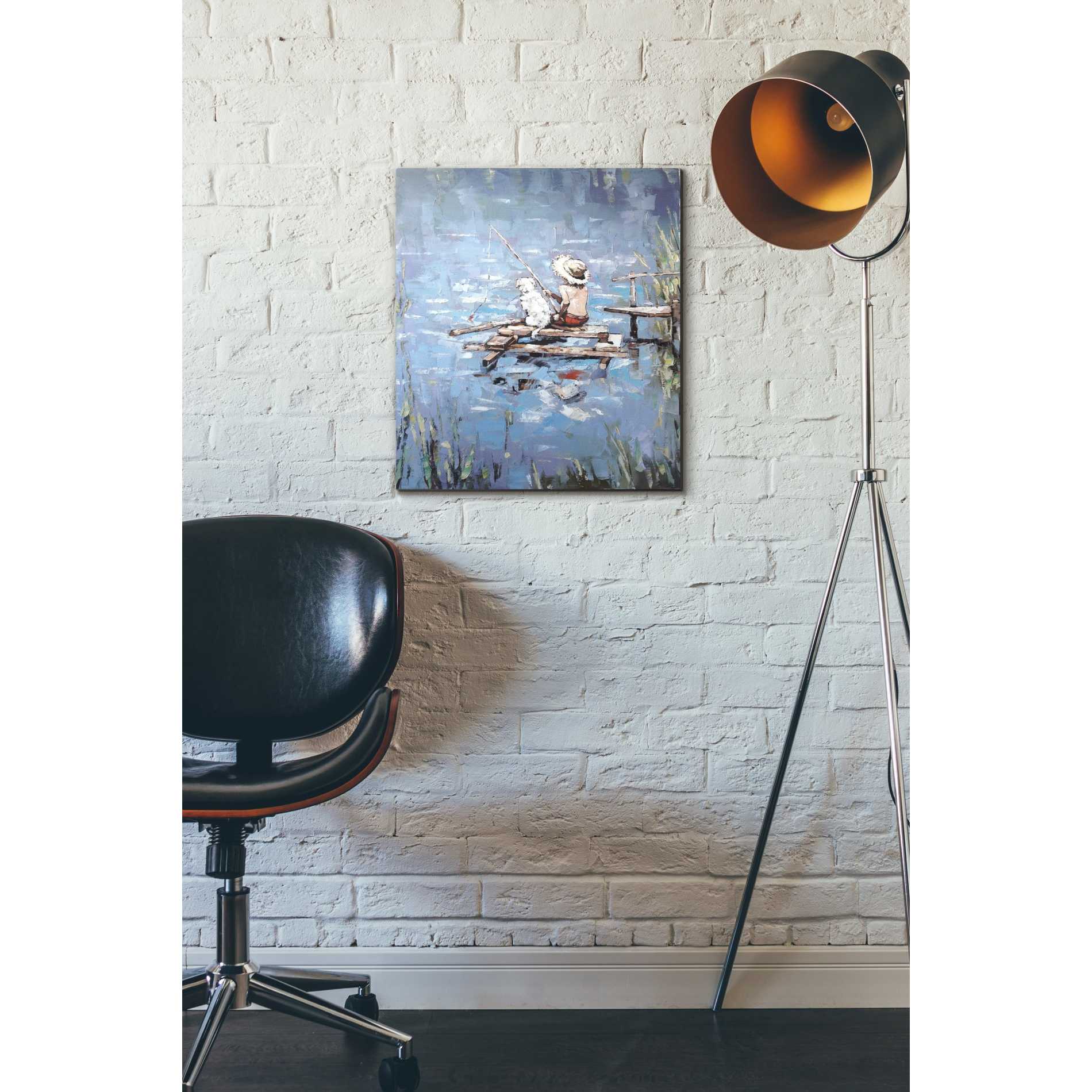 'Fishermen' by Alexander Gunin, Canvas Wall Art,16 x 18