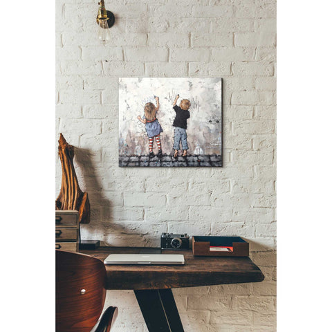 Image of 'Wall Graffiti' by Alexander Gunin, Canvas Wall Art,16 x 18