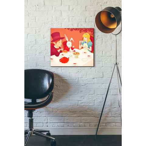 Image of 'Alice's Tea Party' by Sai Tamiya, Canvas Wall Art,18 x 16