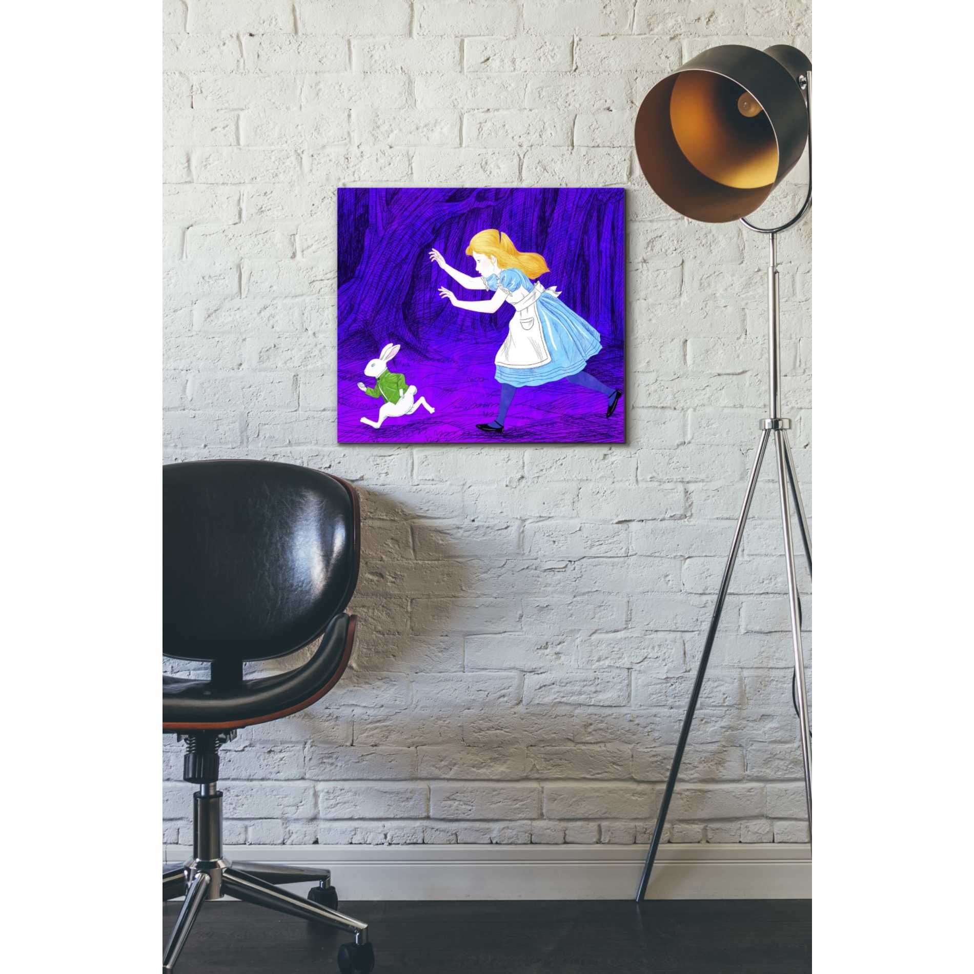'Alice's and the Rabbit' by Sai Tamiya, Canvas Wall Art,18 x 16