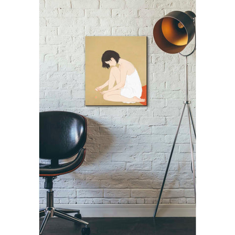 Image of 'A Woman Painting a Pedicure' by Sai Tamiya, Canvas Wall Art,16 x 18
