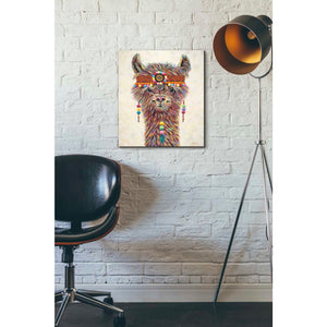 'Hippie Llama II' by Carolee Vitaletti Canvas Wall Art,16 x 18