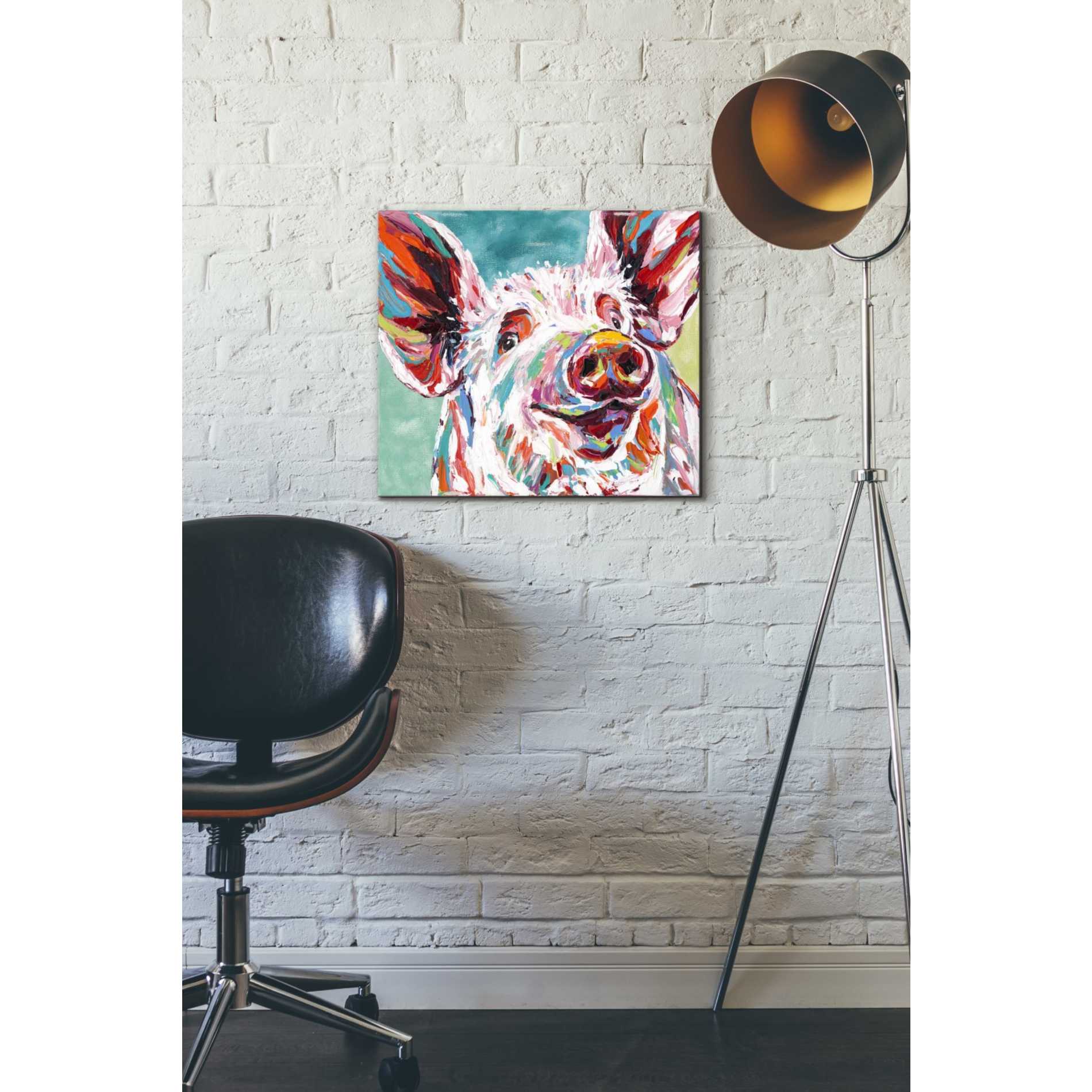 'Piggy I' by Carolee Vitaletti Canvas Wall Art,18 x 16