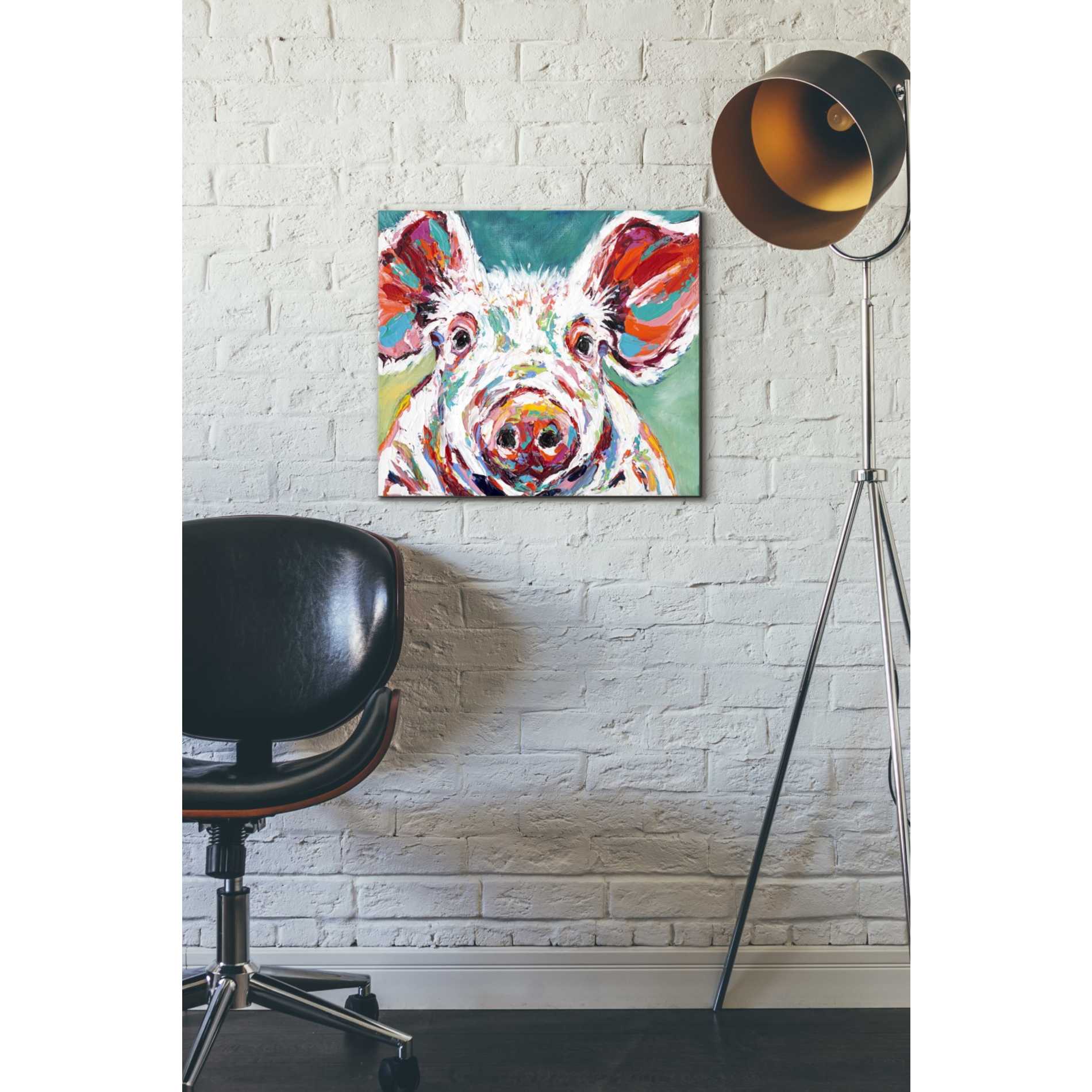 'Piggy II' by Carolee Vitaletti Canvas Wall Art,18 x 16