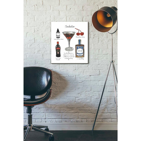 Image of 'Classic Cocktail - Manhattan" by Naomi McCavitt. McCavitt Giclee Canvas Wall Art