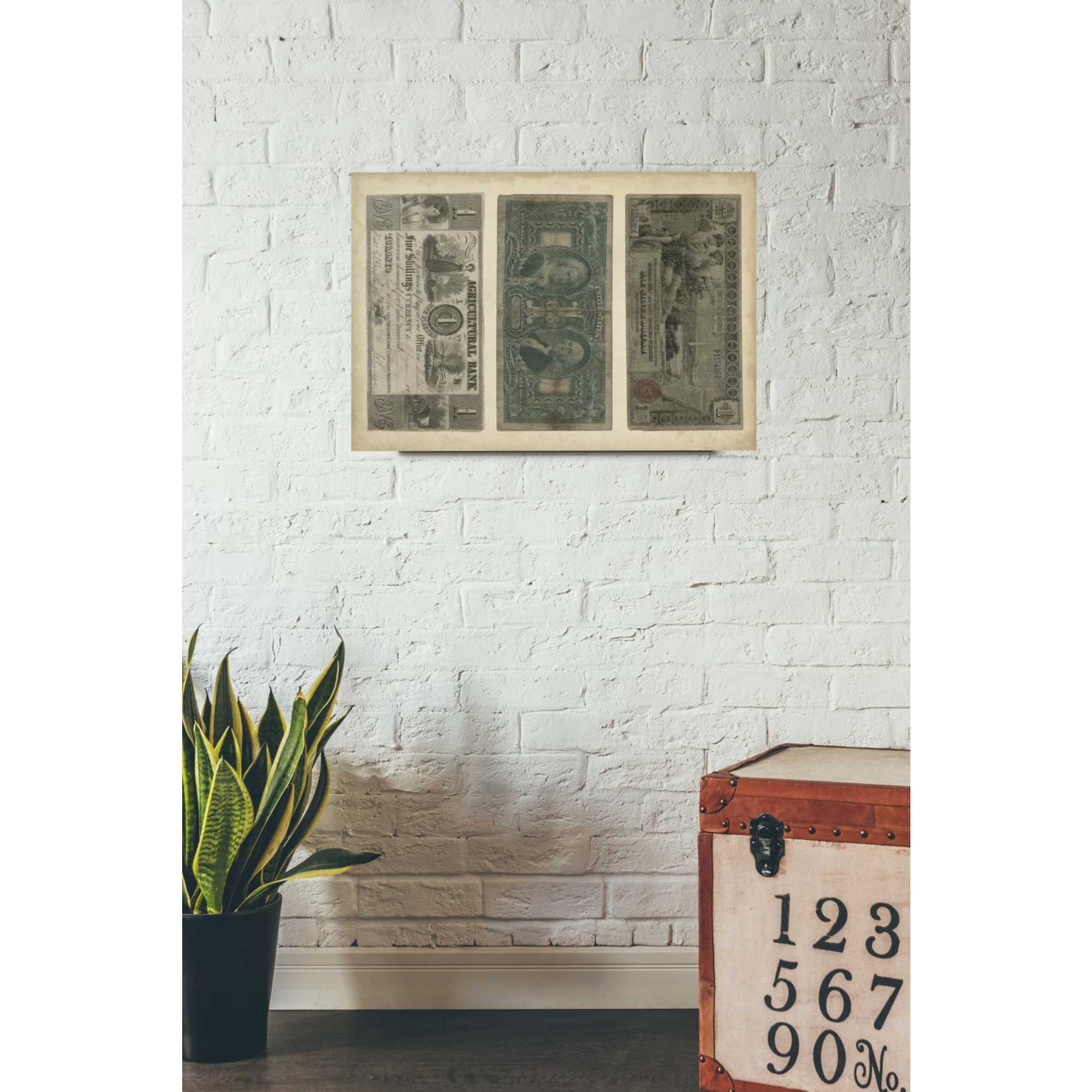 'Antique Currency V' by Vision Studio Giclee Canvas Wall Art