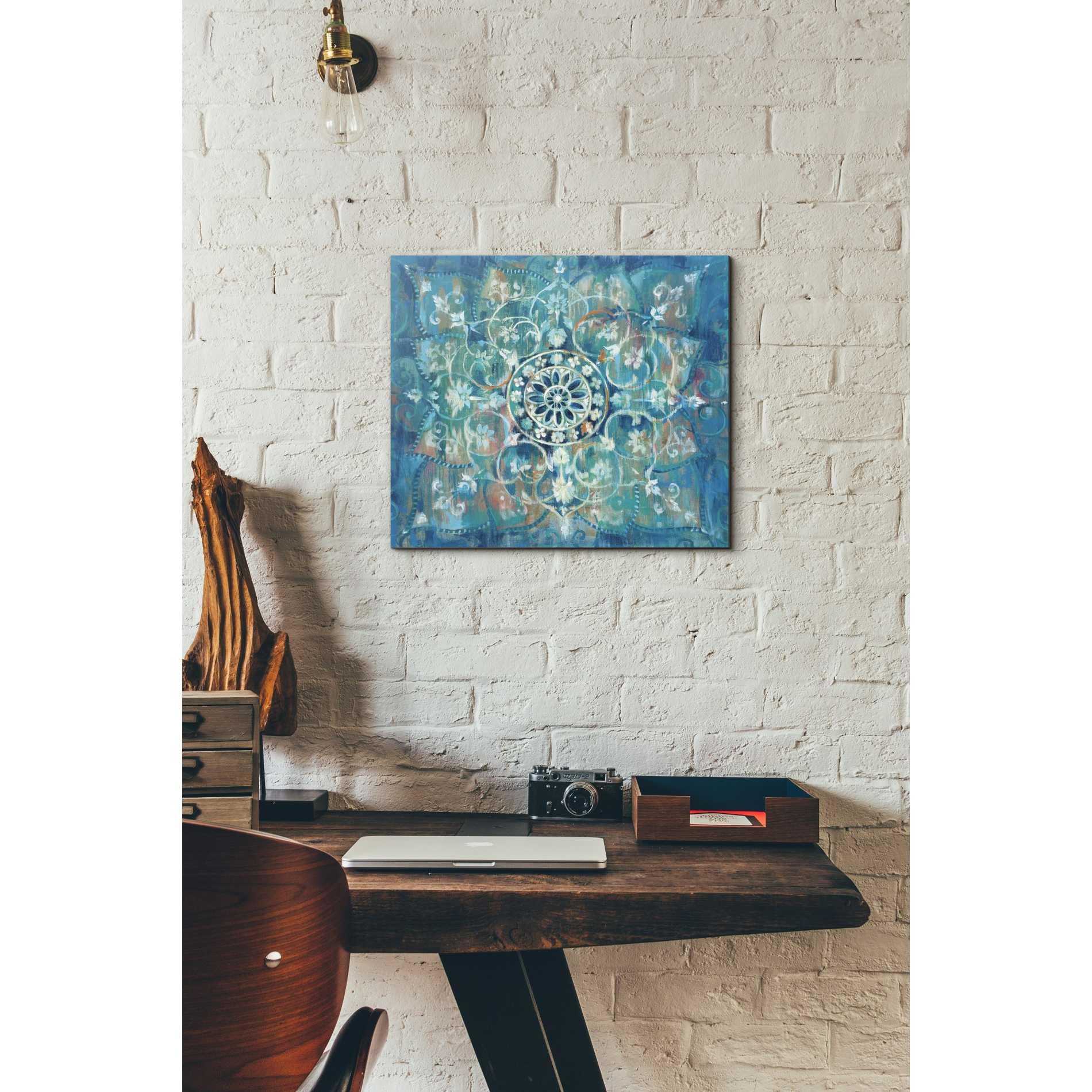 'Mandala in Blue I' by Danhui Nai, Canvas Wall Art,16 x 18