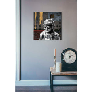 'Urban Buddha III' by Linda Woods, Canvas Wall Art,18 x 18