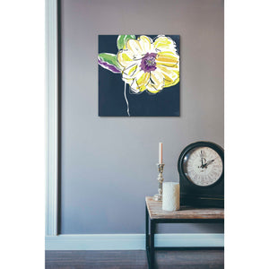 'Yellow Rose' by Linda Woods, Canvas Wall Art,18 x 18