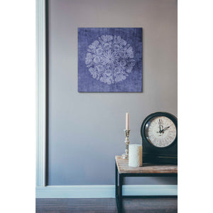 'Indigo Mandala 2' by Linda Woods, Canvas Wall Art,18 x 18