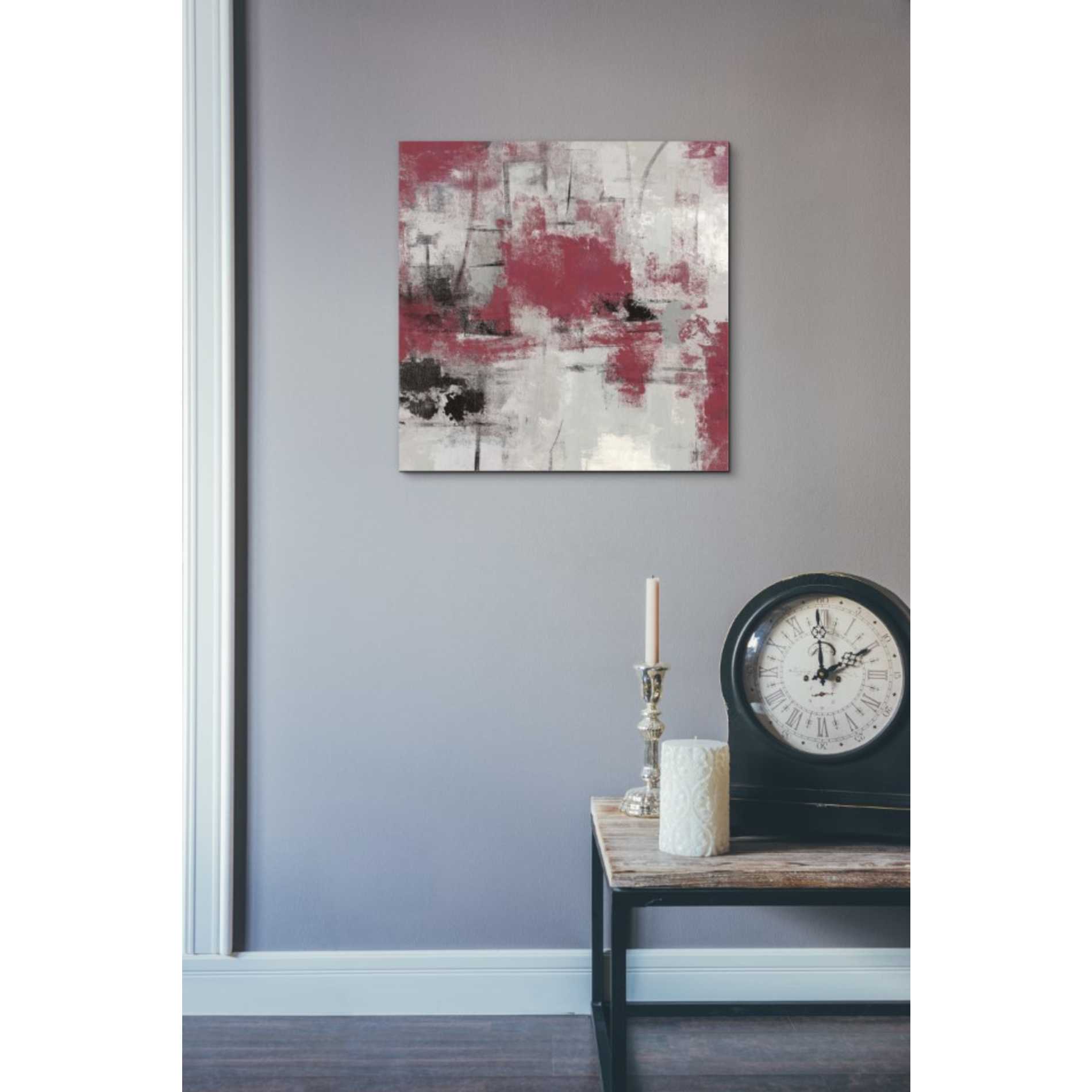 'Stone Gardens III Red' by Silvia Vassileva, Canvas Wall Art,18 x 18