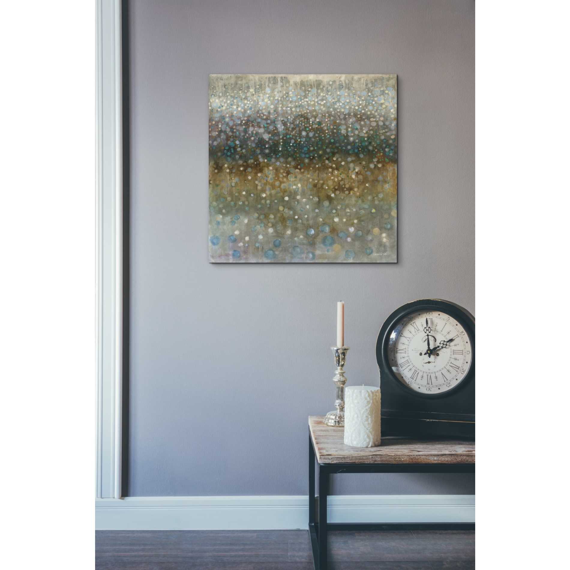 'Abstract Rain' by Danhui Nai, Canvas Wall Art,18 x 18