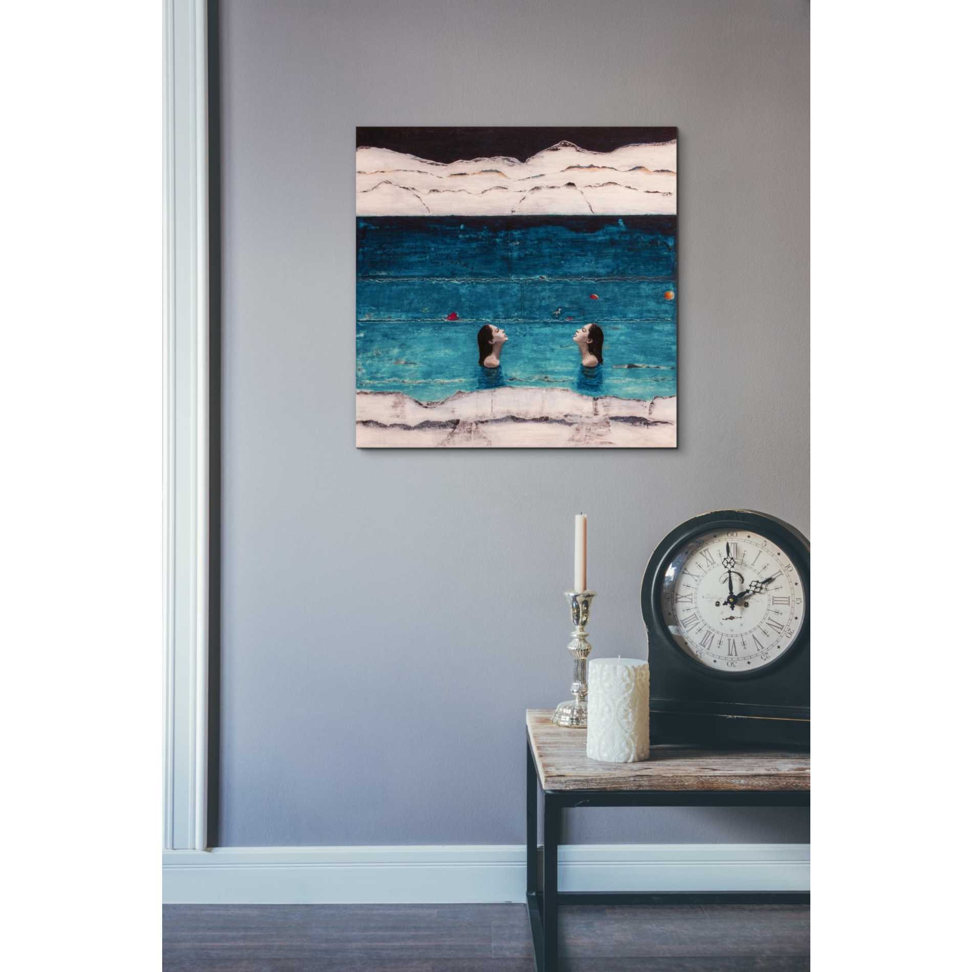 'RISING WATERS' by DB Waterman, Canvas Wall Art,18 x 18