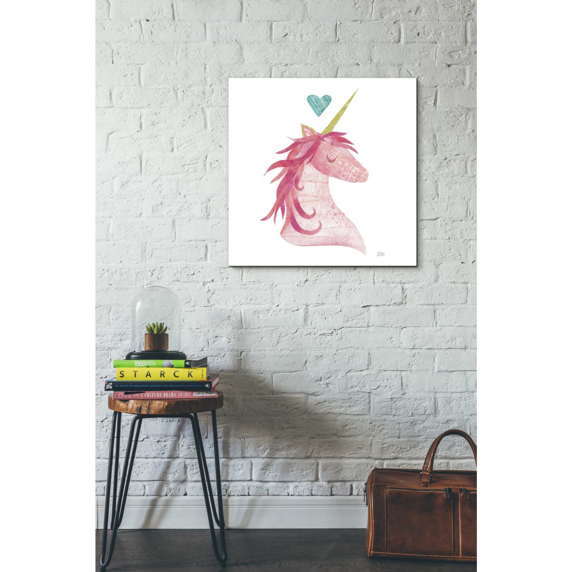 'Unicorn Magic I Heart Sq' by Melissa Averinos, Canvas Wall Art,18 x 18