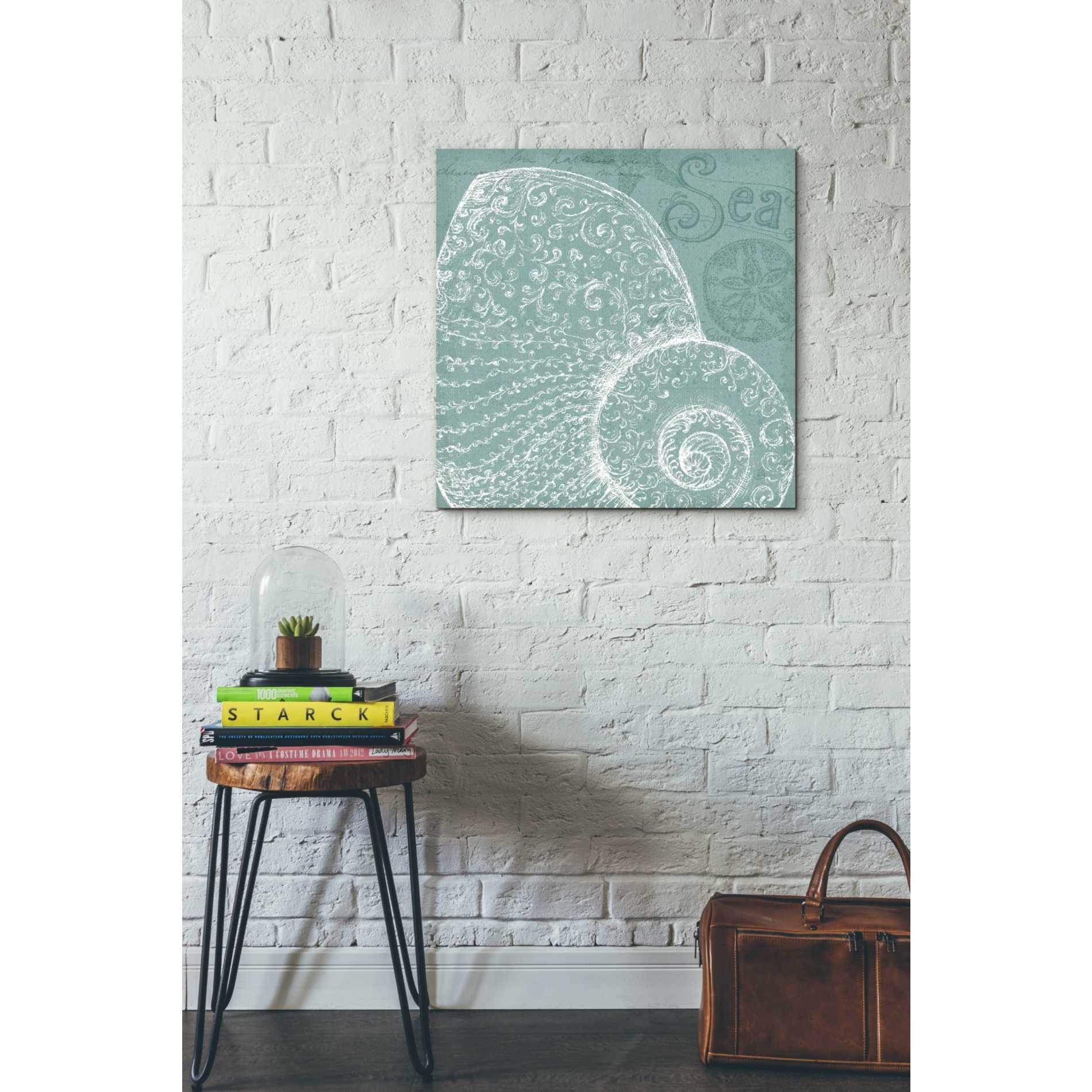 'Aqua Treasure IV' by Daphne Brissonet, Canvas Wall Art,18 x 18