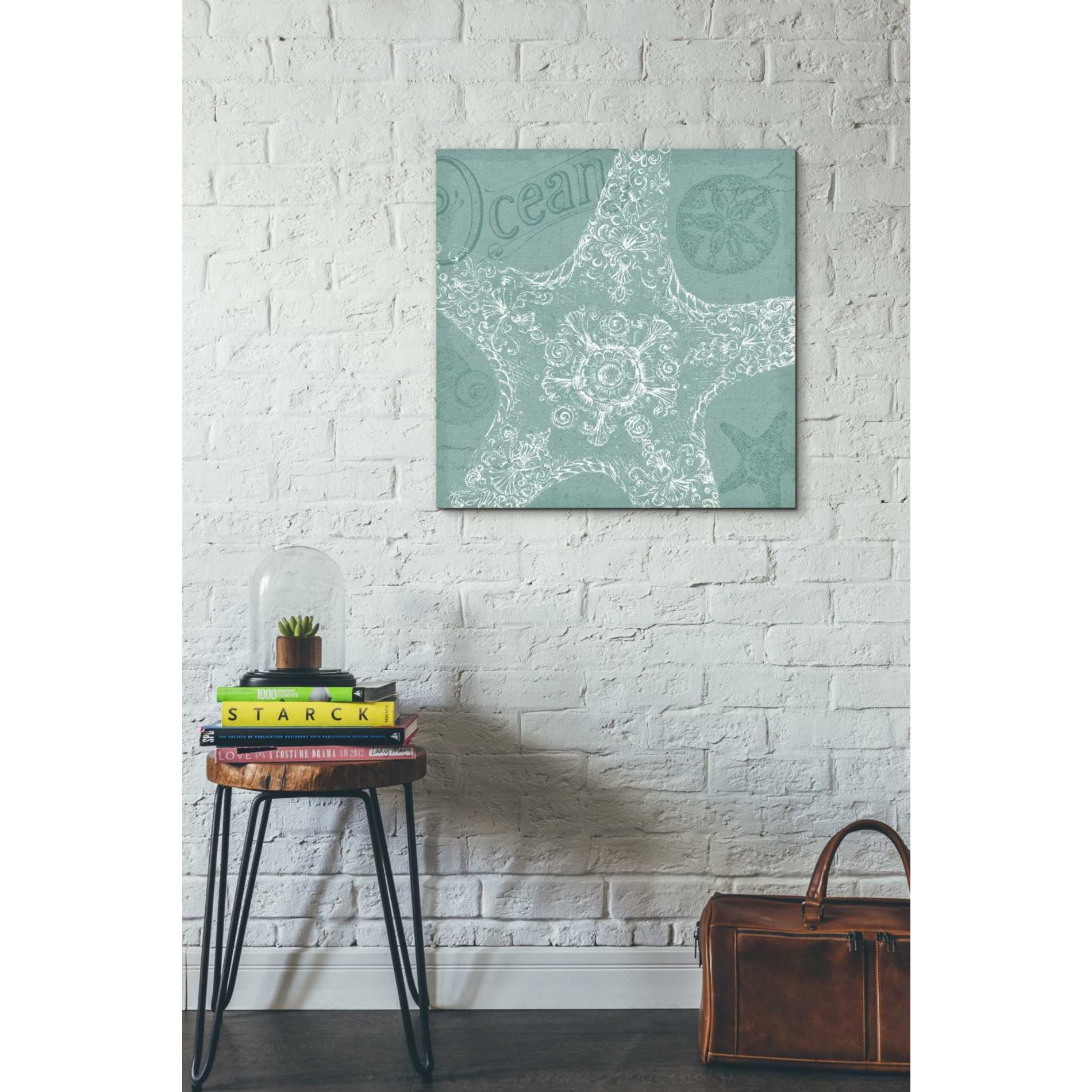 'Aqua Treasure I' by Daphne Brissonet, Canvas Wall Art,18 x 18
