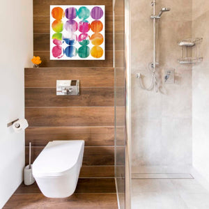 'Spring Dots Crop with White Border' by Elyse DeNeige, Canvas Wall Art,18 x 18