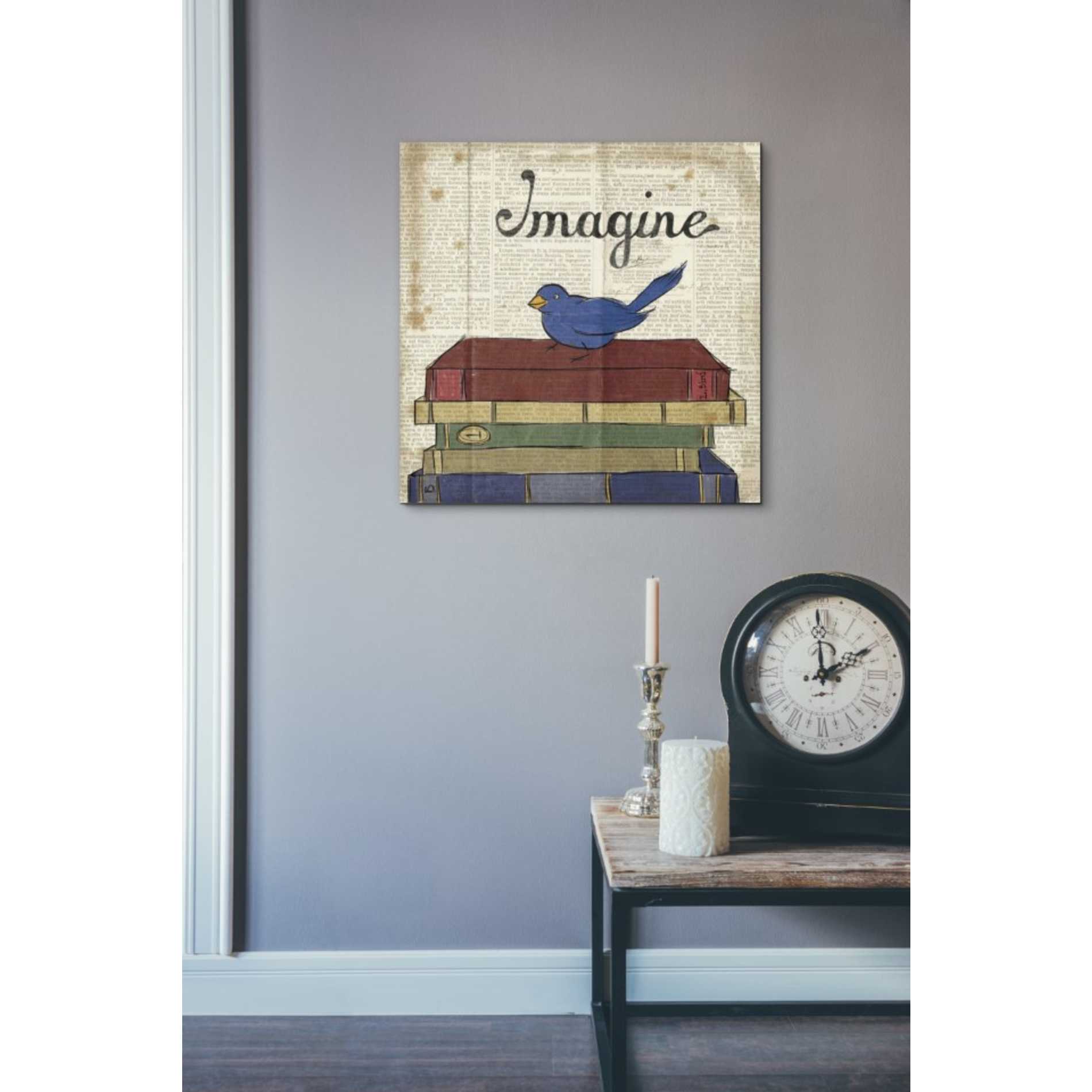 'Bird Inspiration Imagine' by Elyse DeNeige, Canvas Wall Art,18 x 18