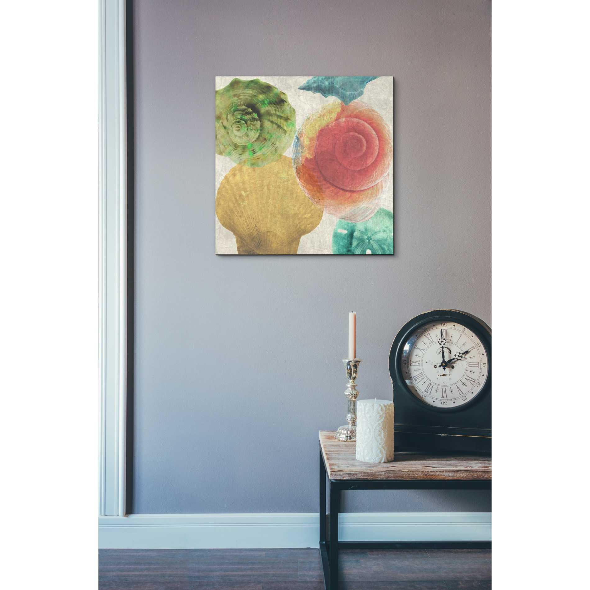'Luminous Seashells 4' by Elena Ray Canvas Wall Art,18 x 18