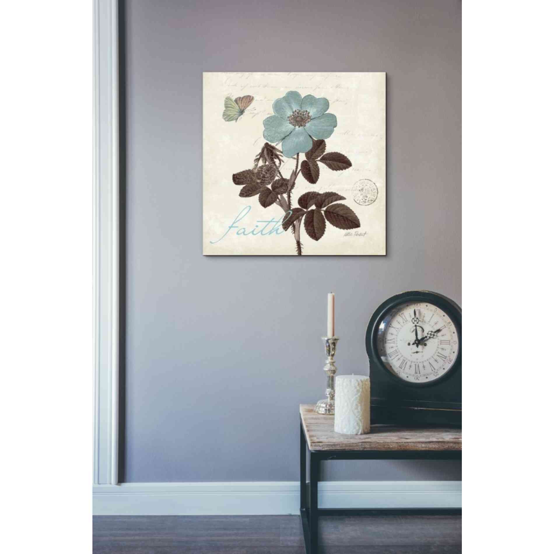 'Touch of Blue II - Faith' by Katie Pertiet, Canvas Wall Art,18 x 18