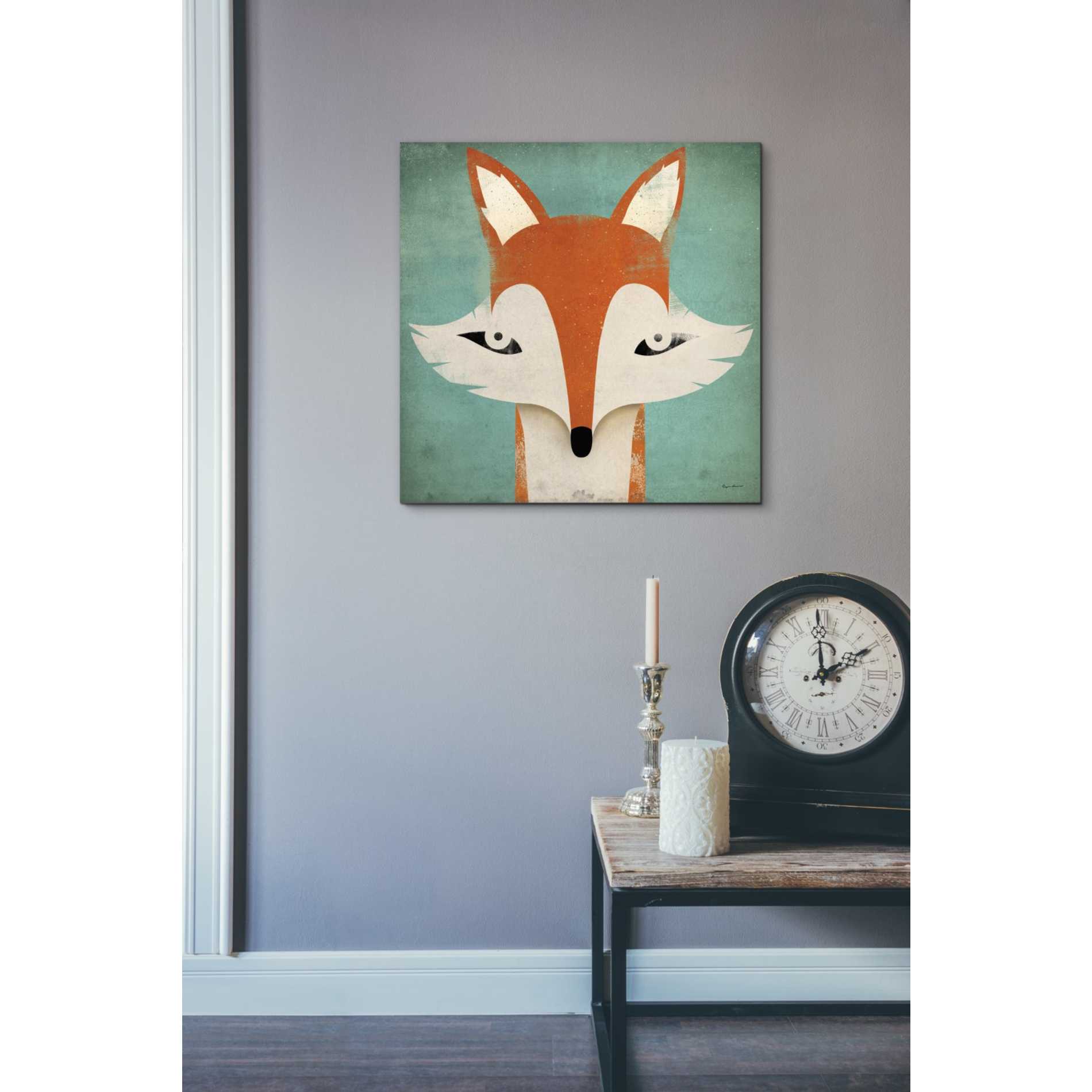 'Fox' by Ryan Fowler, Canvas Wall Art,18 x 18