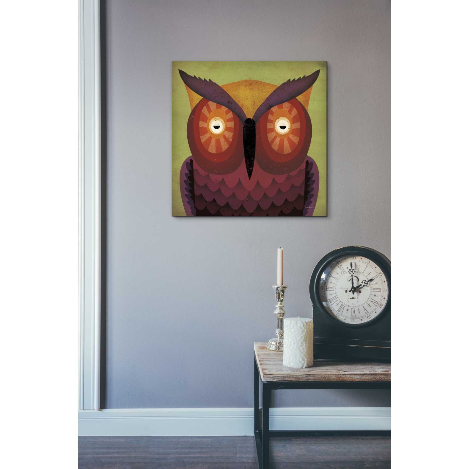 'Owl Wow' by Ryan Fowler, Canvas Wall Art,18 x 18