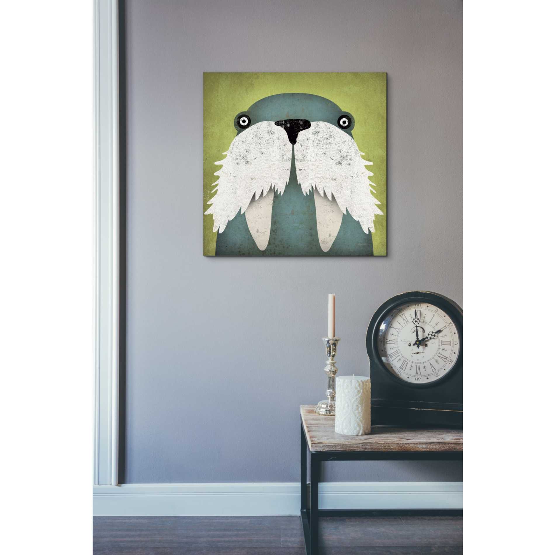 'Walrus' by Ryan Fowler, Canvas Wall Art,18 x 18