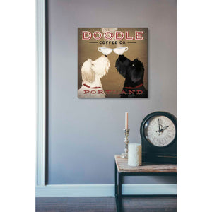 'Doodle Coffee Double IV Portland' by Ryan Fowler, Canvas Wall Art,18 x 18
