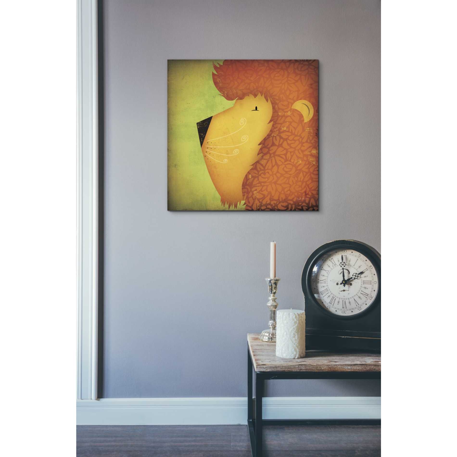 'Lion Wow' by Ryan Fowler, Canvas Wall Art,18 x 18