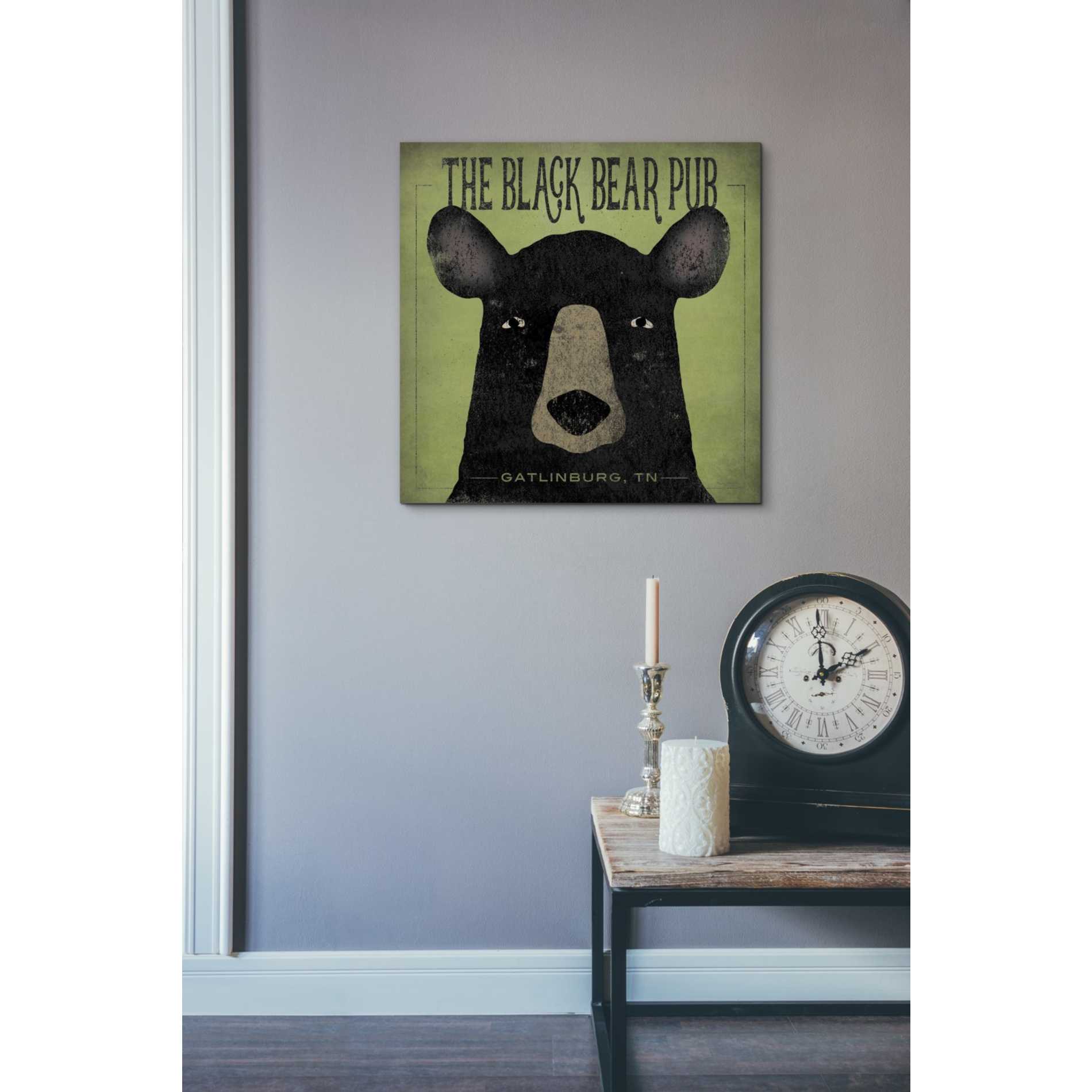 'The Black Bear Pub' by Ryan Fowler, Canvas Wall Art,18 x 18