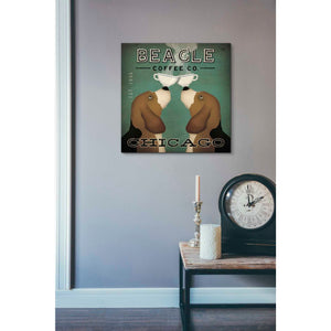 'Beagle Coffee Co Chicago' by Ryan Fowler, Canvas Wall Art,18 x 18